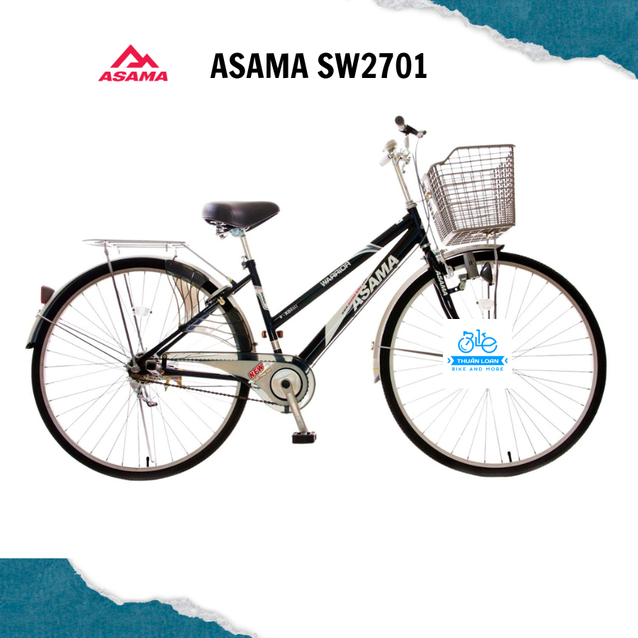 Xe Đạp Thời Trang Asama CLD SW2701. Tặng Kèm 5 Món Phụ Kiện Cao Cấp.