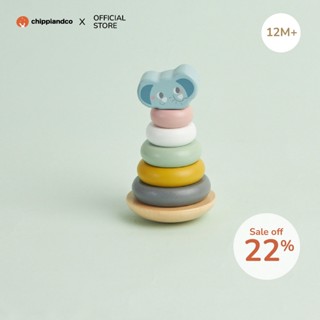 Đồ chơi gỗ trí tuệ phân loại và xếp chồng hình con voi CHIPPIANDCO đồ chơi gỗ xếp hình thông minh cho bé