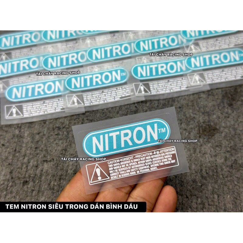 [ 1 TEM ] TEM NITRON DÁN BÌNH DẦU TRONG SUỐT IN UV