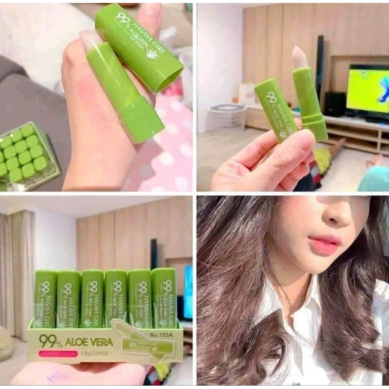 [chính hãng] son dưỡng môi nha đầm hahaha girl aloe vera 99%