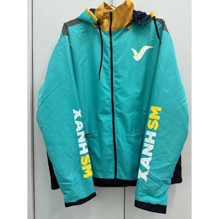 Áo Khoác Xanh SM Xe Ôm Vải Dù Thoáng Mát