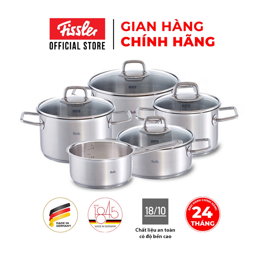 [TRẢ GÓP 0%] Bộ nồi inox Đức cao cấp Fissler Viseo - Hàng chính hãng - Sản xuất tại Đức