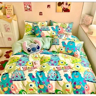 Bộ Chăn Phao 5 Món Chăn Ga Gối Cotton Chăn Sẵn Ruột bông trắng đã khử khuẩn an toàn cho sức khỏe