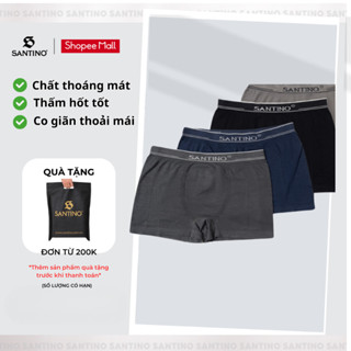 Quần Sịp Nam Đùi Set 4 Santino Mỏng Nhẹ Co Giãn Thoải Mái Thông Thoáng S925
