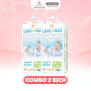 [COMBO 2 BỊCH] Tã Bỉm Dán Quần LOVE MAX Mềm Mại, Siêu Thấm Hút, Chống Hăm An Toàn Cho Bé