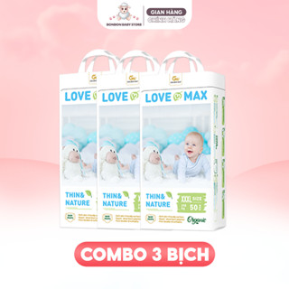 [COMBO 3 BỊCH] Tã Bỉm Dán Quần LOVE MAX Mềm Mại, Siêu Thấm Hút, Chống Hăm An Toàn Cho Bé