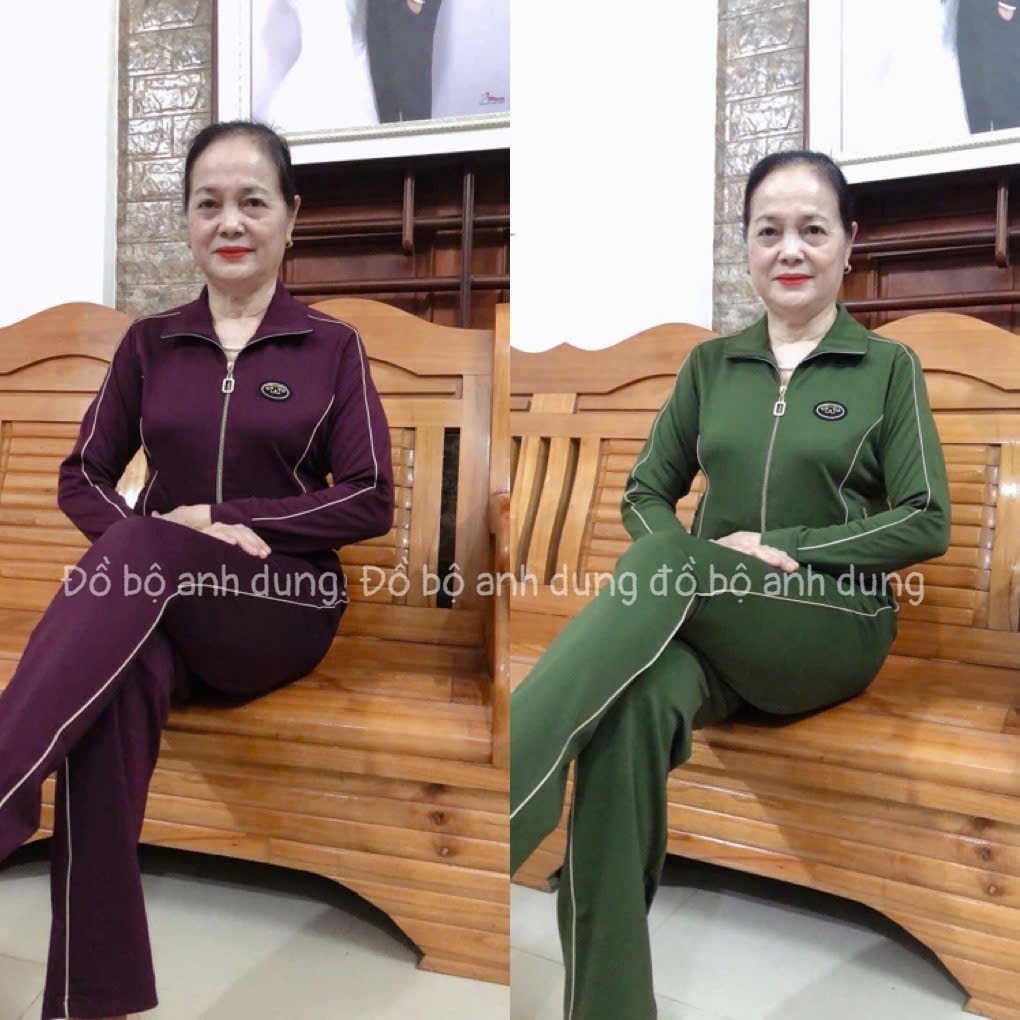 Bộ đồ trung niên thu đông nữ chất thun Umi cao cấp ANHDUNG