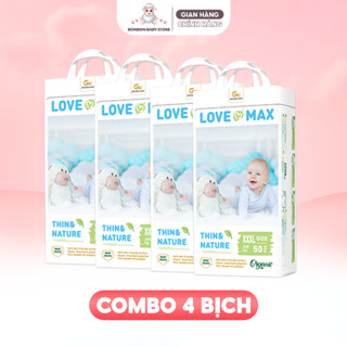 [COMBO 4 BỊCH] Tã Bỉm Dán Quần LOVE MAX Mềm Mại, Siêu Thấm Hút, Chống Hăm