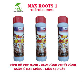 Thuốc kích rễ cho cây cảnh, các loại hoa, giâm chiết cành, ngâm ủ hạt giống Max Roots 1 20ml, Kích rễ kích ki hoa lan