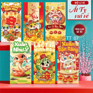 Bao Lì Xì 12 Xấp Set 72 Cái Tết 2025