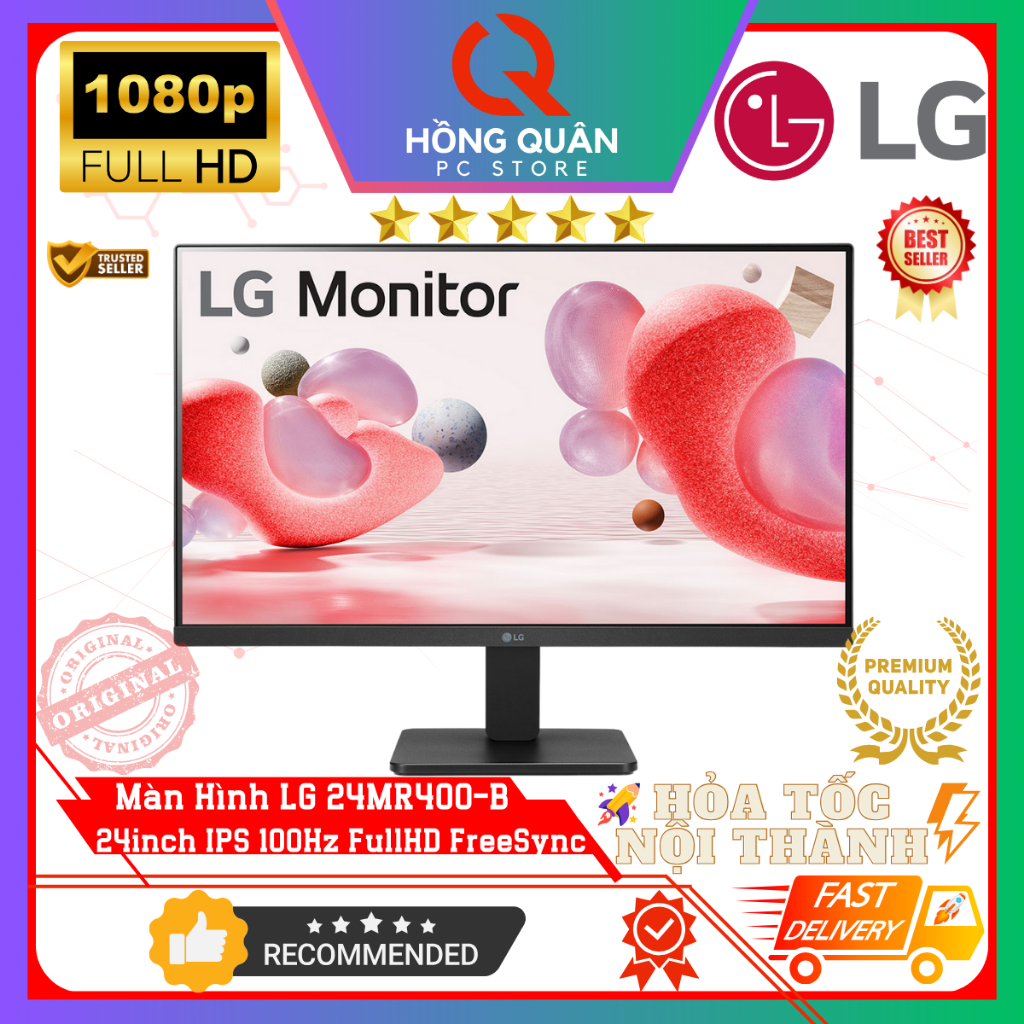 Màn Hình LG 24MR400-B ATVQ 24inch 100Hz IPS FullHD 5ms FreeSync mới New - Hàng Chính Hãng Bảo Hành 2