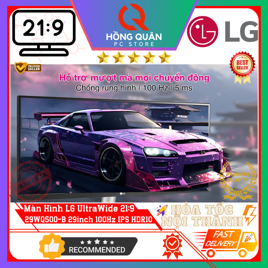 Màn Hình UltraWide LG 29WQ500-B 29inch IPS 100Hz HDR10 UWFHD 5ms 21:9 AMD FreeSync New - Hàng Chính Hãng Bảo Hành 2 Năm | BigBuy360 - bigbuy360.vn