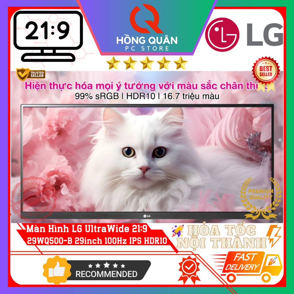 Màn Hình UltraWide LG 29WQ500-B 29inch IPS 100Hz HDR10 UWFHD 5ms 21:9 AMD FreeSync New - Hàng Chính Hãng Bảo Hành 2 Năm | BigBuy360 - bigbuy360.vn