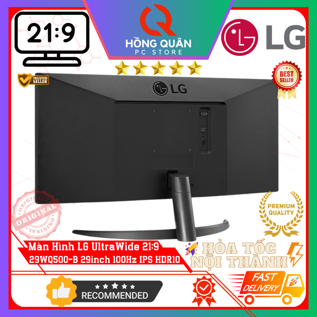 Màn Hình UltraWide LG 29WQ500-B 29inch IPS 100Hz HDR10 UWFHD 5ms 21:9 AMD FreeSync New - Hàng Chính Hãng Bảo Hành 2 Năm | BigBuy360 - bigbuy360.vn