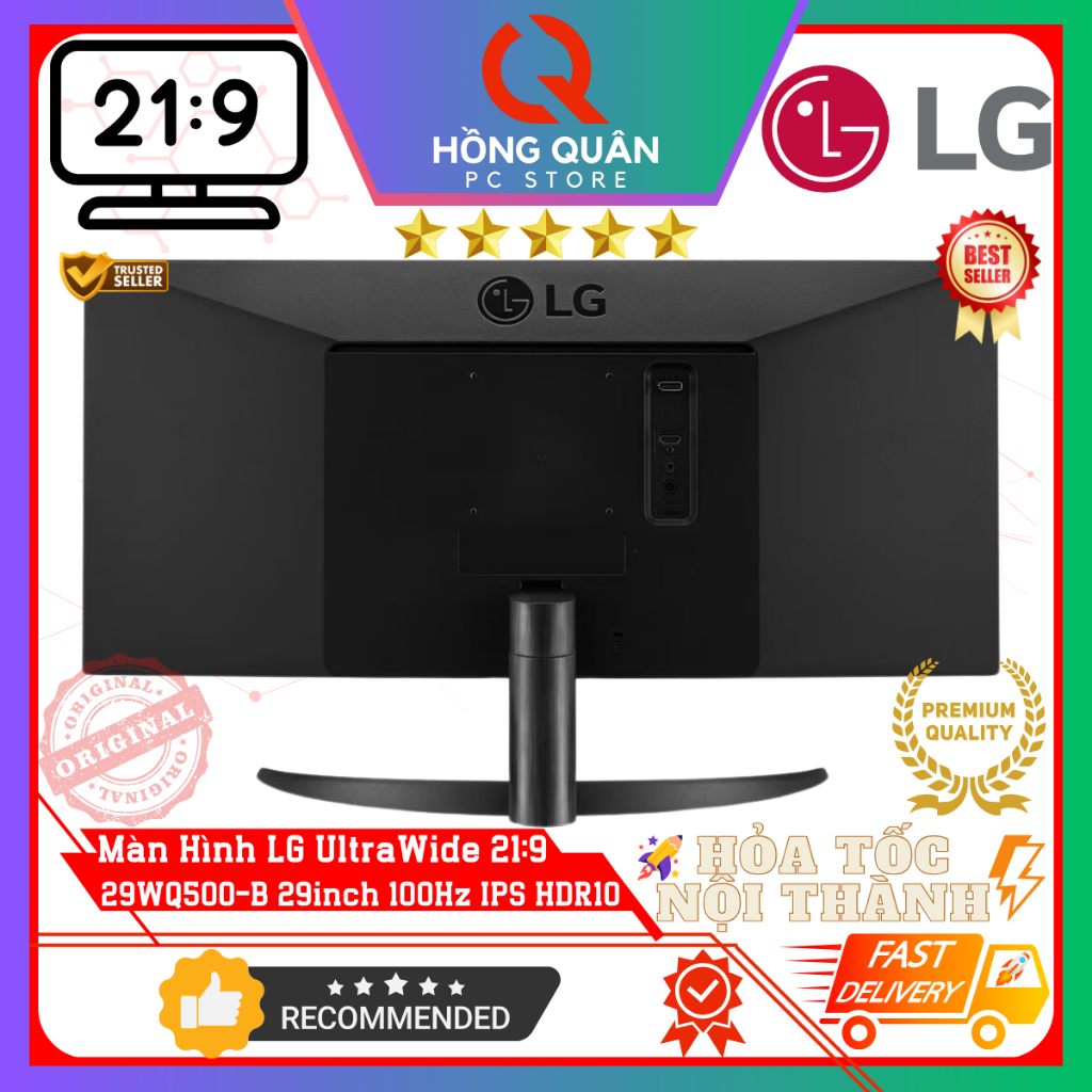Màn Hình UltraWide LG 29WQ500-B 29inch IPS 100Hz HDR10 UWFHD 5ms 21:9 AMD FreeSync New - Hàng Chính Hãng Bảo Hành 2 Năm | BigBuy360 - bigbuy360.vn