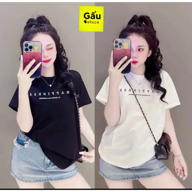 Áo thun cotton Thái nữ PHOM VỪA (mã thái HAPPINESSES 979 )