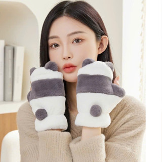 Găng tay nữ mùa đông MARY Găng len lông thú cute bao tay mùa đông đi phượt đi chơi giữ ấm tốt