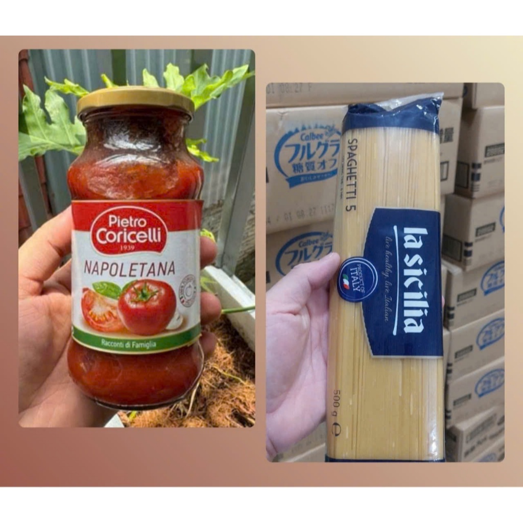 Sốt cà chua + Mỳ Spaghetti