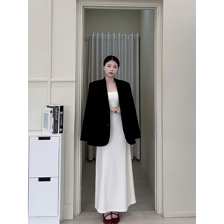 Áo Khoác Blazer, Áo Vest Dài Tay Có Cổ Dáng Suông Rộng Hai Lớp, Đơn Giản, Sang Trọng, Dễ Phối Đồ