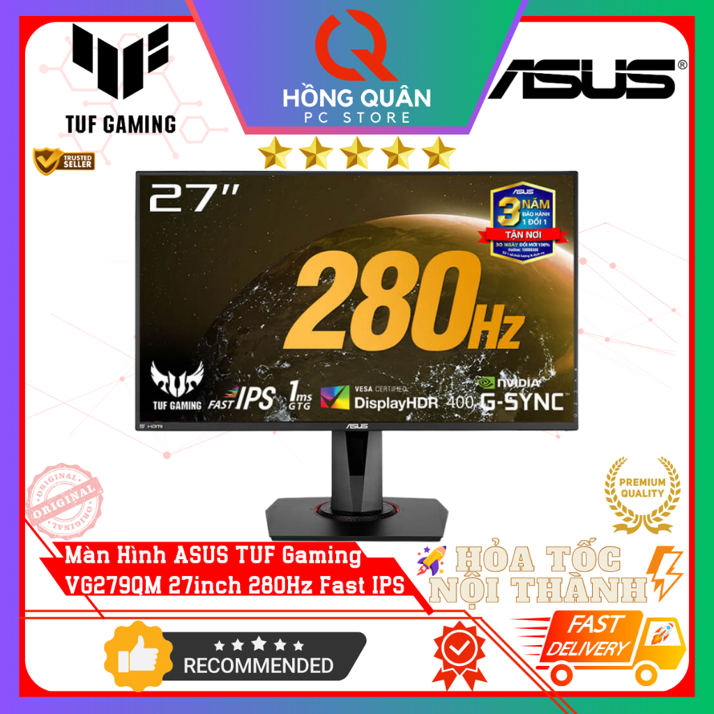 Màn Hình ASUS TUF Gaming VG279QM 27inch 280Hz Fast IPS 1ms GtG HDR400 GSync mới New - Hàng Chính Hãng Bảo Hành 3 Năm | BigBuy360 - bigbuy360.vn