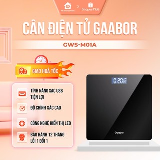 Cân điện tử sức khỏe thông minh GAABOR GWS-M01 cân sức khỏe sạc pin, Mặt kính cường lực, Bảo hành 12 tháng