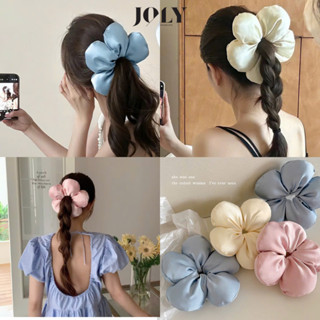Dây buộc tóc scunchies bông hoa xốp to phồng nhiều màu 16cm phong cách hàn quốc dễ thương DC72 JOLY
