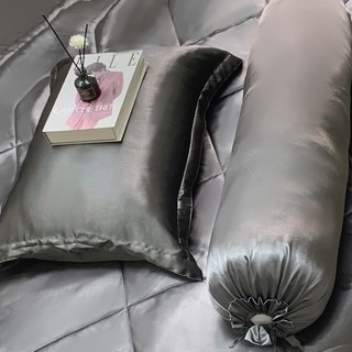 Bộ ga gối 4 món JejuBedding chất liệu phi lụa nhiều màu, ga bo chun mát mịn