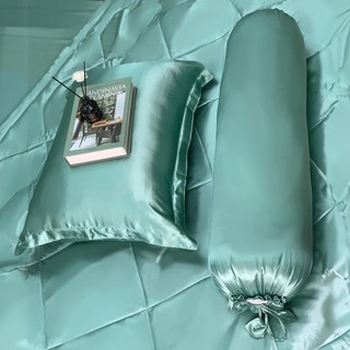 Bộ ga gối 4 món JejuBedding chất liệu phi lụa nhiều màu, ga bo chun mát mịn