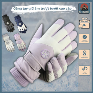  Găng tay mùa đông chuyên dụng chống nước bao tay siêu dày dặn lót bông nhung ấm áp vân tay cảm ứng tiện lợi SHINOBI 