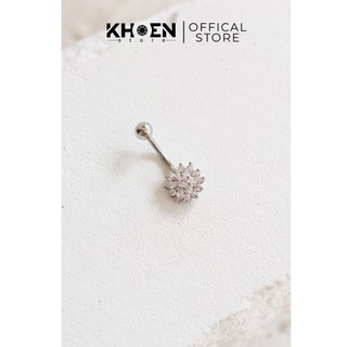 ( 1 chiếc ) Khuyên Rốn hoa đá nhỏ - Hợp kim - Khoen Store