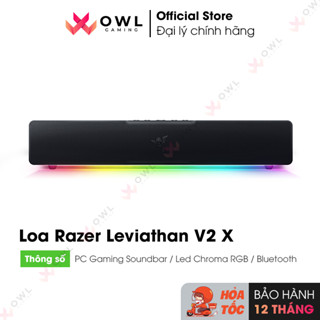 Loa Razer Leviathan V2 X (Hàng chính hãng) - PC Gaming Soundbar | Led Chroma RGB | Bluetooth 5.0