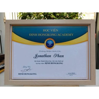 (mica)Khung Bằng Khen A4(21*30)cm(để bàn hoặc treo tường)