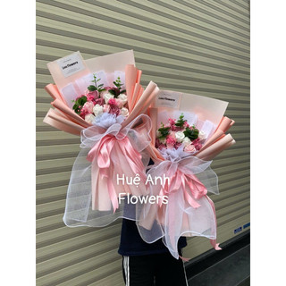 Bó 20 hoa sáp thơm nhẹ nhàng tặng chữ+thiệp