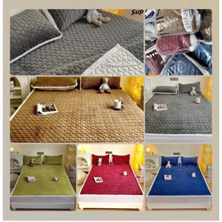  Thảm nỉ nhung   thảm lông cừu trải giường mềm giữ ấm tốt màu trơn đơn giản sang trọng 