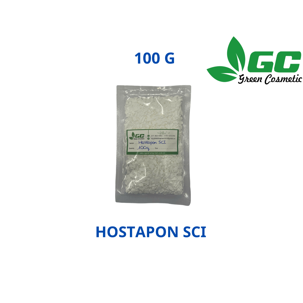 [HCM] HOSTAPON SCI 85C - Sodium Cocoyl Isethionate - Chất tạo bọt / làm sạch trong dầu gội Greencosmetic 50g, 100g