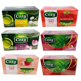  Trà Cozy túi lọc hộp 50gr  25 gói x2gr   Nhiều vị  