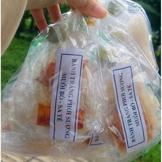  Bánh Tráng Muối Bò Sate Ớt Tỏi Phi Cay - Bánh Tráng Phơi Sương 