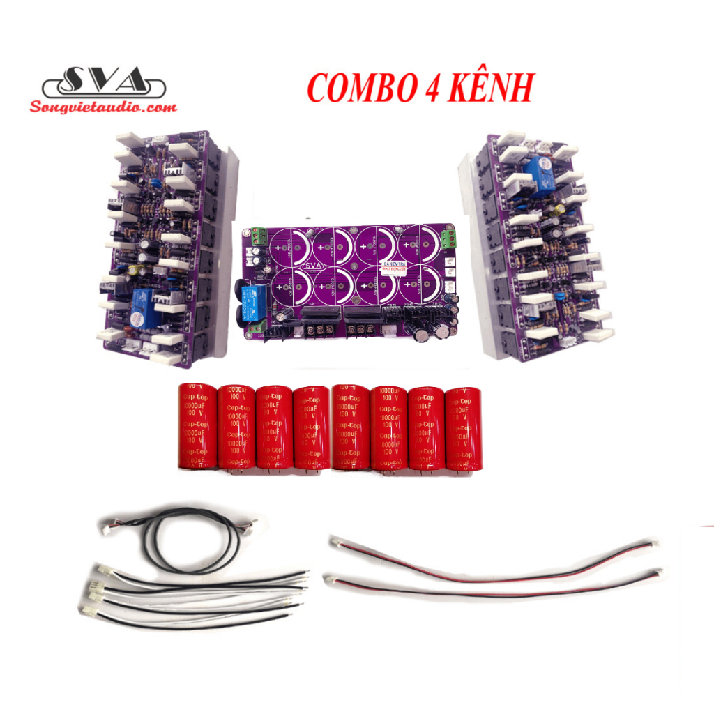 COMBO CÔNG SUẤT 32 SÒ 4 KÊNH, MẠCH NGUỒN 8 TỤ, NHÔM, SÒ TT, TỤ 100V captop