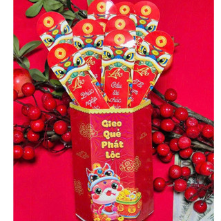 Bộ bao lì xì que gieo quẻ lục giác tết Hot 2025