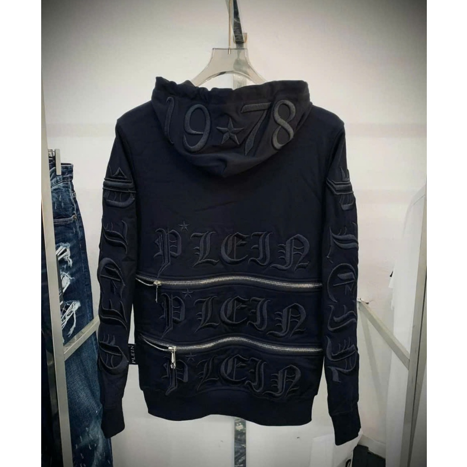 Áo Khoác Nam Nỉ Philip QP 19*87 ,2 Khoá Sau Lưng - Áo Khoác Philip Chất Nỉ Dày Dặn, Khoá Zip Nam Nữ Mùa Đông Hottrend2k4