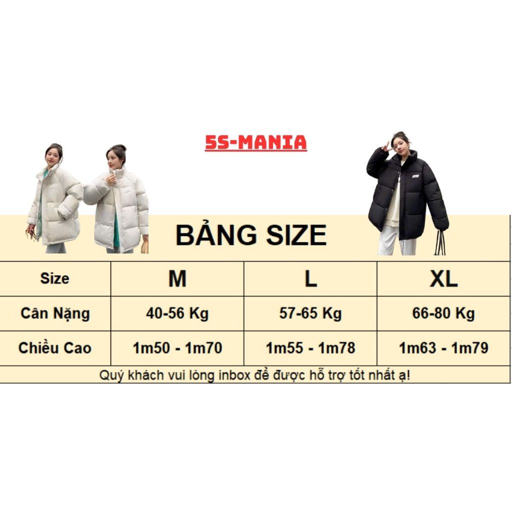 [VOUCHER 30K] Áo Phao bigsize Nam Nữ, Áo Khoác Phao cổ cao form rộng chần bông 3 lớp dày dặn mẫu mới 2025 | BigBuy360 - bigbuy360.vn