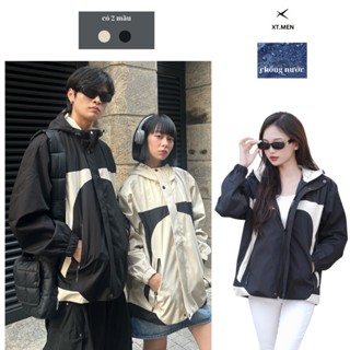 Áo khoác gió 2 lớp có mũ , jacket dù cao cấp trượt nước XTM03