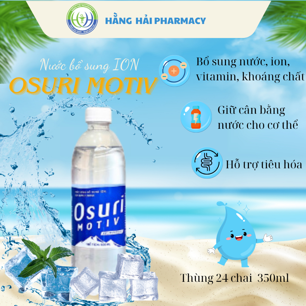 Osuri motiv 350ml Thùng 24 chai (Trắng)