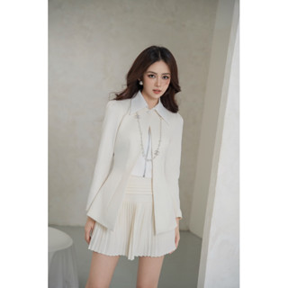 Set Nữ MAVEN SET Thiết Kế Áo Tinh Tế Chân Váy Xếp Ly Thanh Lịch, Sang Trọng Phối Cổ Sơ Mi CHERINE