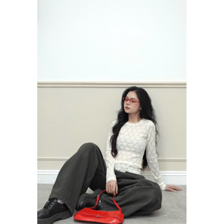 [SMOR.VN] Áo dài tay thun xốp nhún phối ren DIM