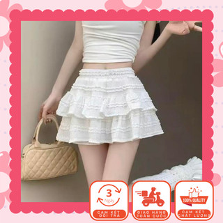  Chân Váy Bèo 2 Tầng Kiểu Viền Ren Xinh Xắn Cho Nữ 