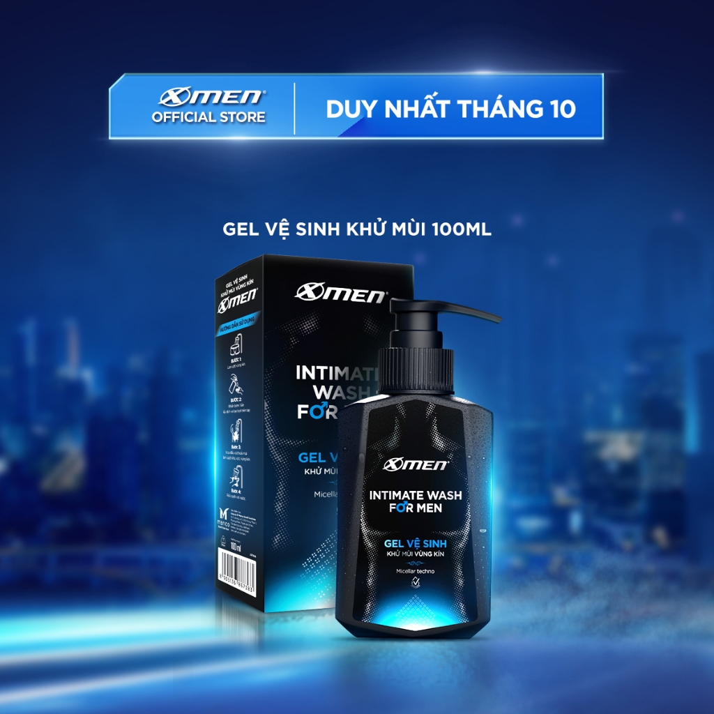 [Mới - Giá dùng thử CHỈ 109K] Gel Vệ Sinh Khử Mùi Vùng Kín Cho Nam Giới Xmen Intimate Wash For Men 100ML