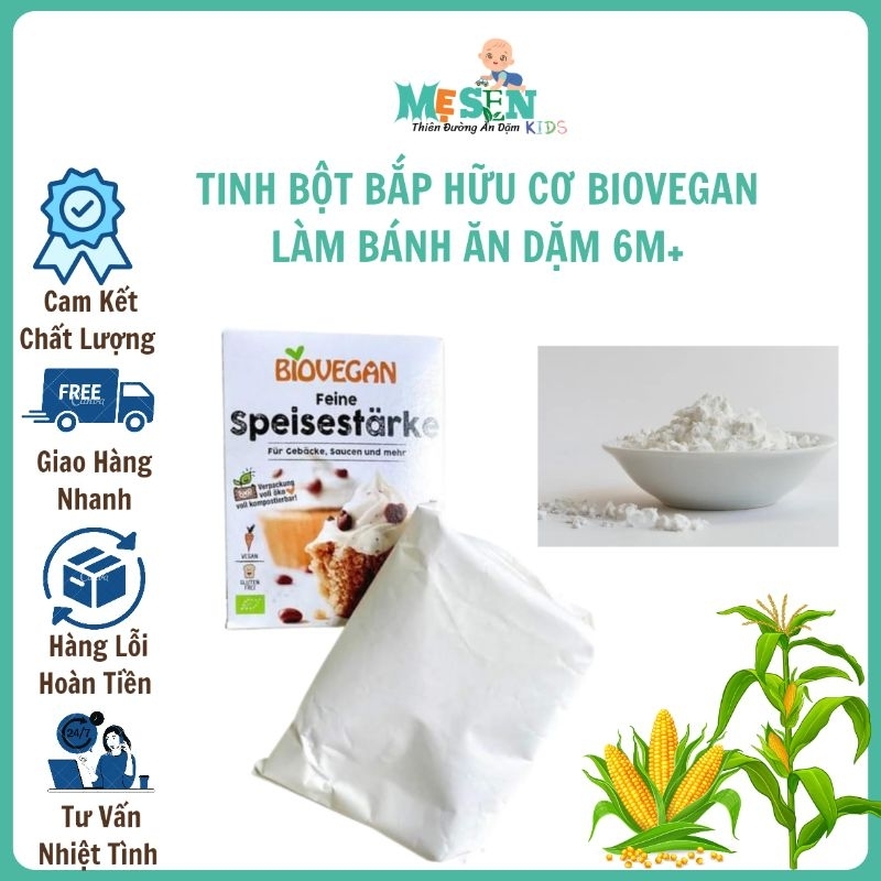 Tinh bột bắp Hữu Cơ Biovegan làm bánh cho Bé shop mẹ Sen