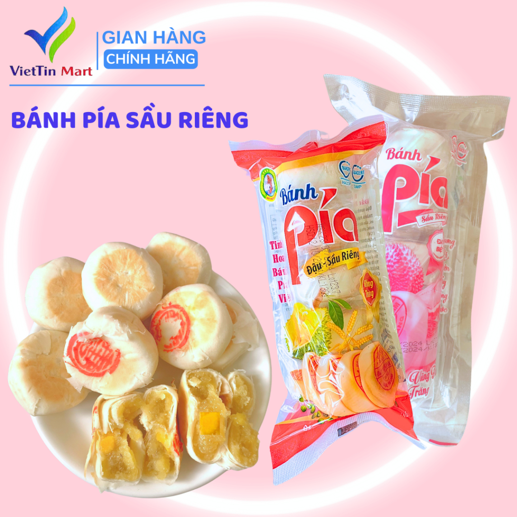 Bánh Pía Đậu Xanh Sầu Riêng Viettin Mart 5c 130gr
