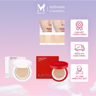 Phấn nước cushion Missha cover lasting Hồng - Phấn Nước Missha Velvet Finish Cushion 1 lõi đỏ
